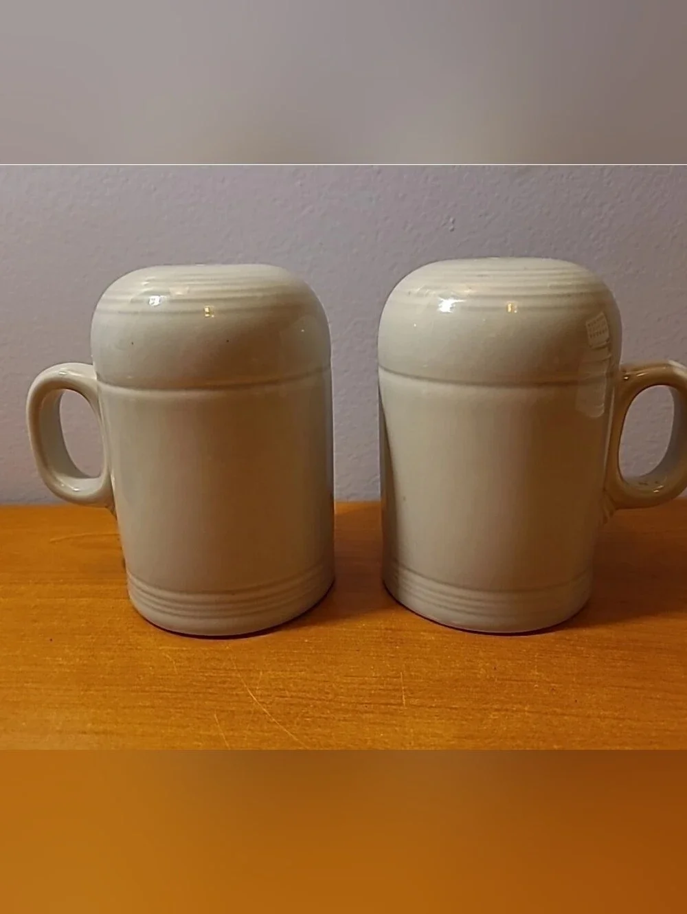 Genuine Fiesta Ceramic Salt and Pepper Shakers - Set of 2